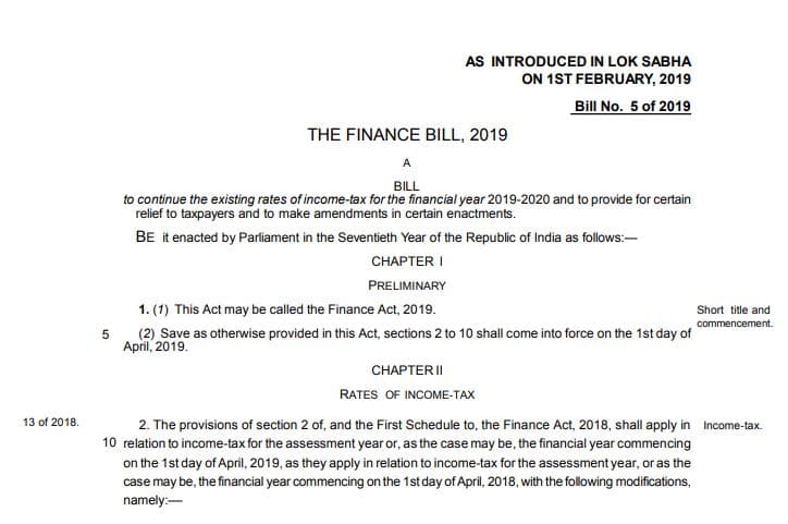 Finance bill 2019