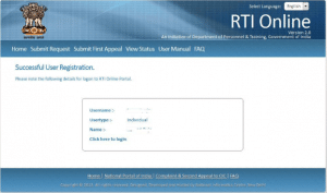 RTI online registration