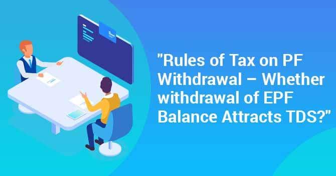 Tax on PF Withdrawal