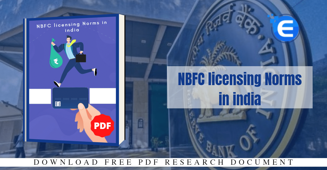 NBFC licensing Norms in india