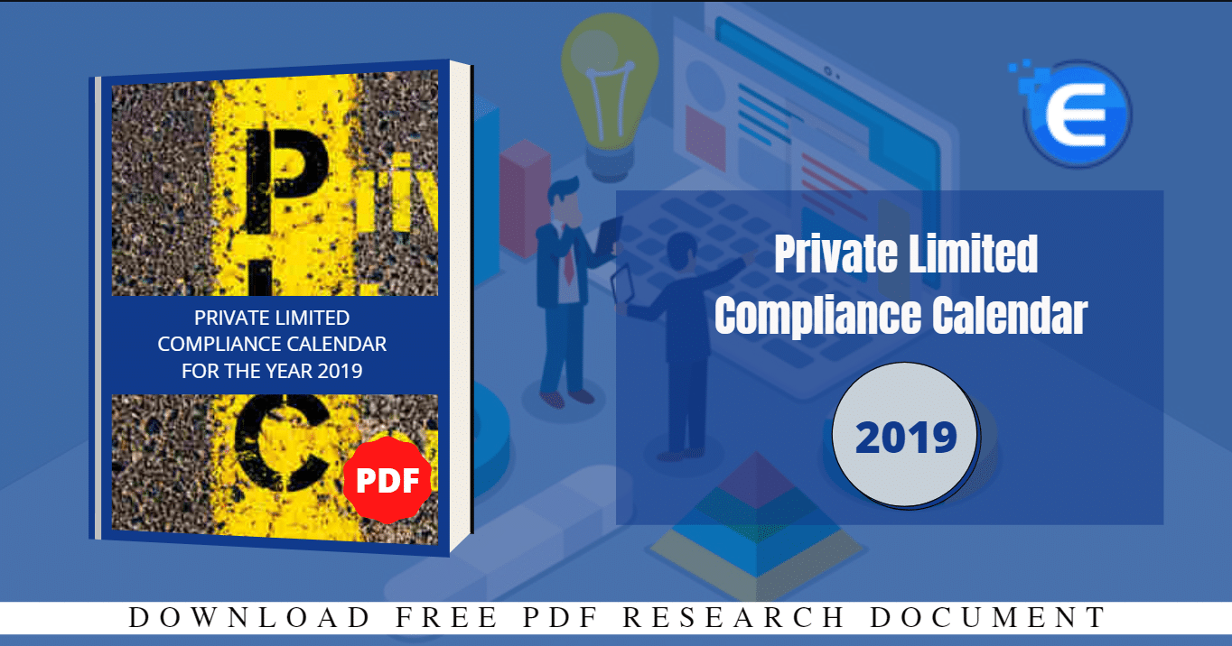 Private limited compliances calender 2019