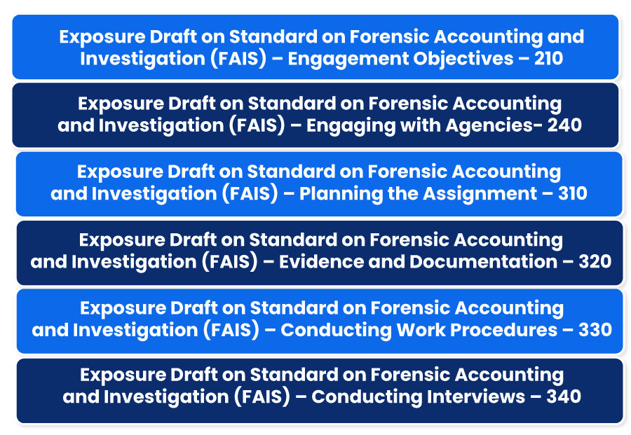 Proposed content of Forensic Accounting and Investigation Standards (FAIS)
